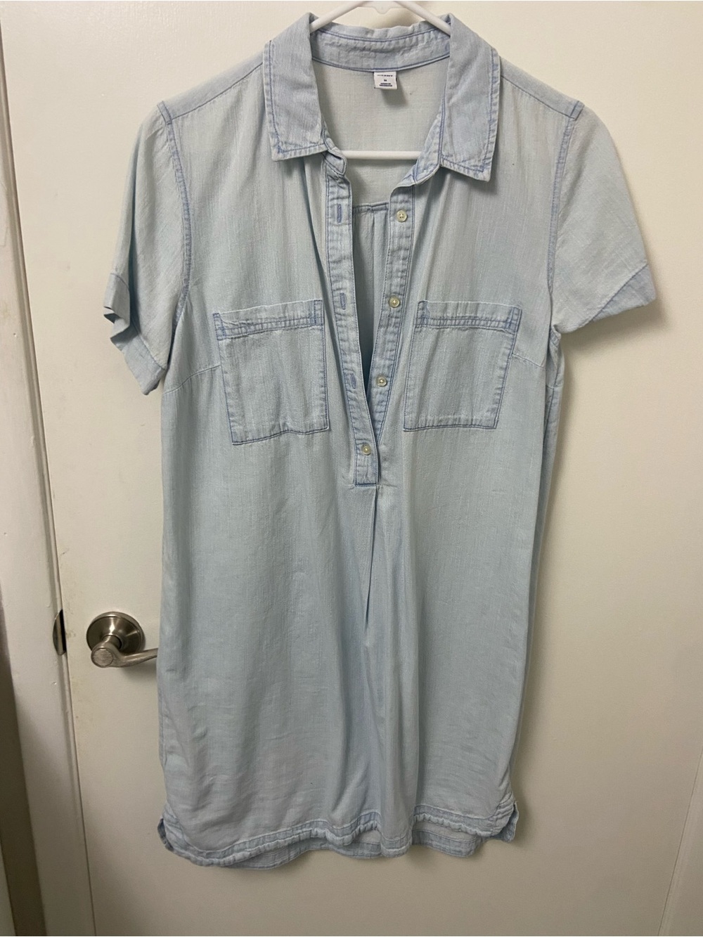 Old Navy Light Blue Mini Shirt Dress